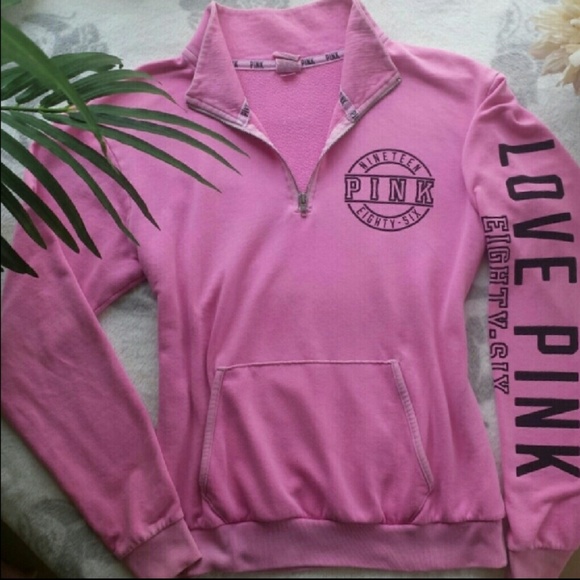 PINK Victoria's Secret Tops - PINK Victoria's Secret Pink Graphic Sweatshirt Med